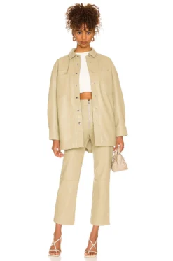 Vegan Leather Exposed Zip Pant Olive 7 Vegan Leather Exposed Zip Pant Olive -Nike Store LNA WP161 V4