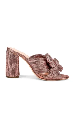 Loeffler Randall Penny Pleated Knot Mule Metallic Rose