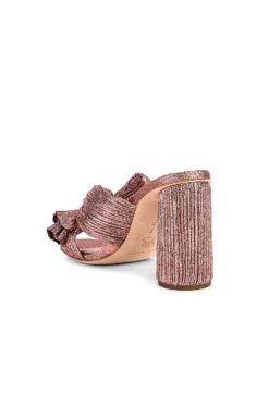 Loeffler Randall Penny Pleated Knot Mule Metallic Rose -Nike Store LOEF WZ380 V3
