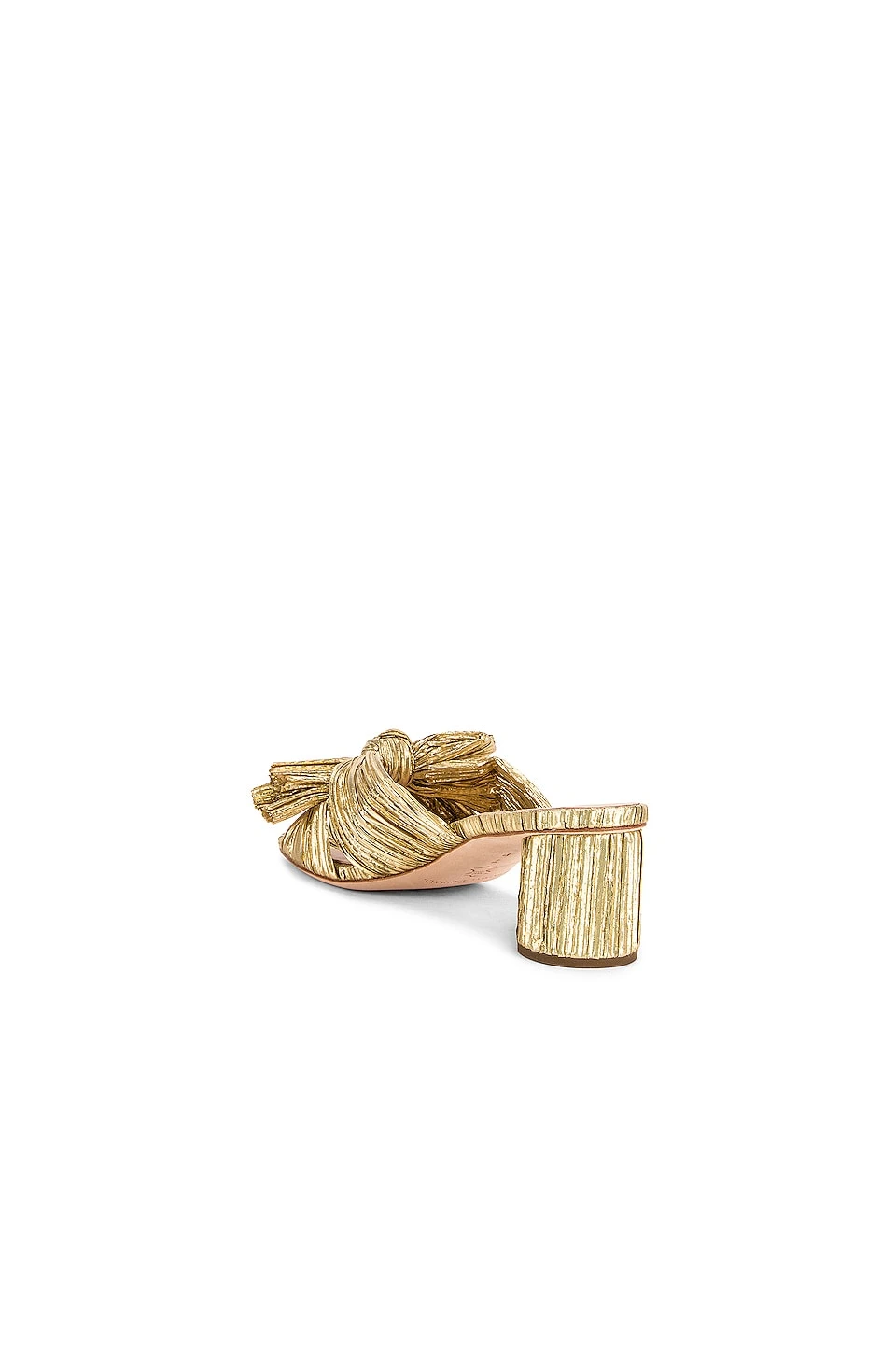 Loeffler Randall Emilia Pleated Knot Mule Gold 3 Loeffler Randall Emilia Pleated Knot Mule Gold - Image 3