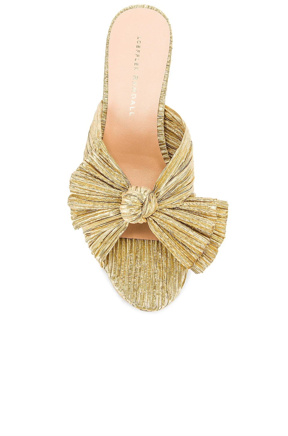Loeffler Randall Emilia Pleated Knot Mule Gold 4 Loeffler Randall Emilia Pleated Knot Mule Gold - Image 4