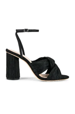 Loeffler Randall Reed Knot Sandal Black Taffeta