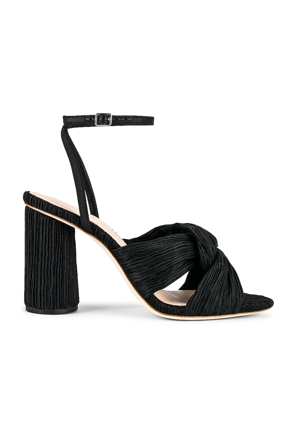 Loeffler Randall Reed Knot Sandal Black Taffeta 1 Loeffler Randall Reed Knot Sandal Black Taffeta