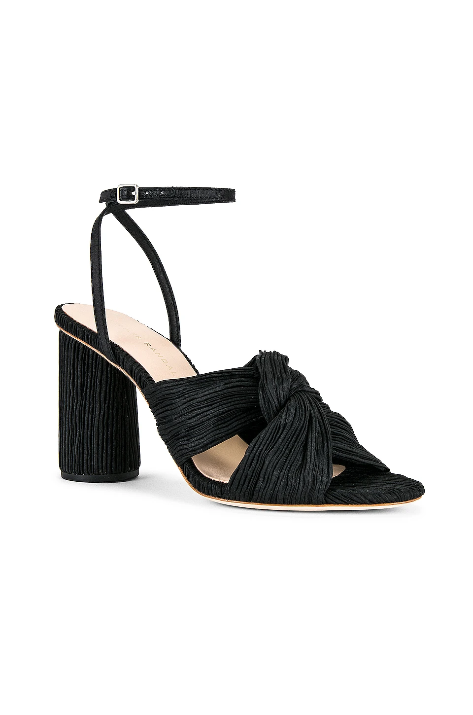 Loeffler Randall Reed Knot Sandal Black Taffeta 2 Loeffler Randall Reed Knot Sandal Black Taffeta - Image 2