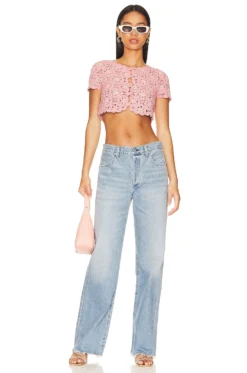 Delilah Wildflower Crochet Cardi Light Pink & Ivory -Nike Store LOVF WK1190 V4