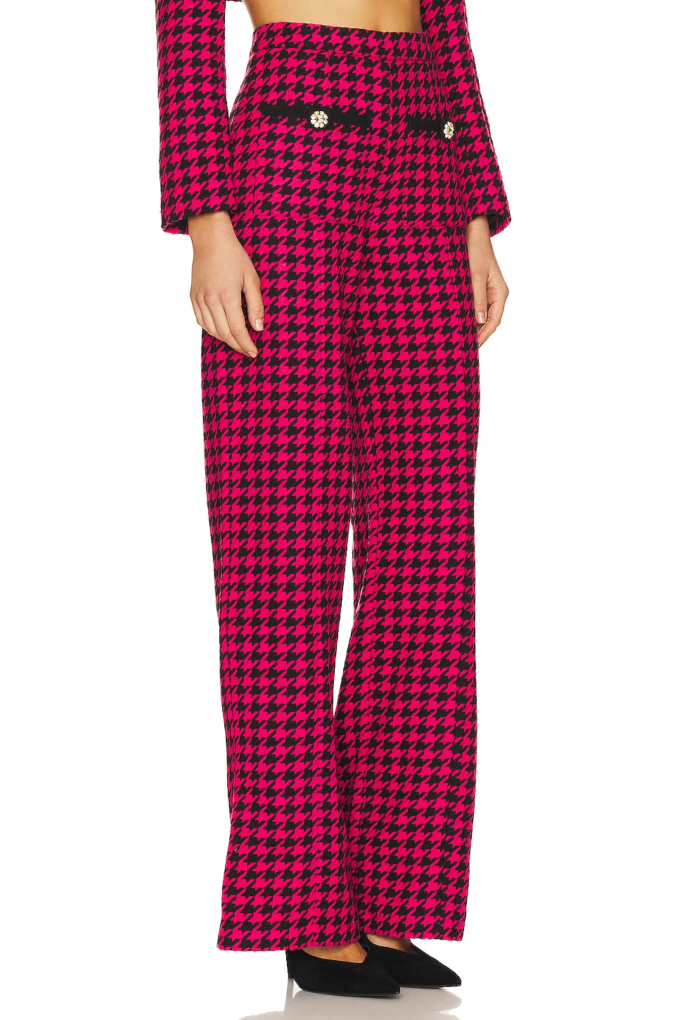 Nadja Trouser Black & Pink 2 Nadja Trouser Black & Pink - Image 2