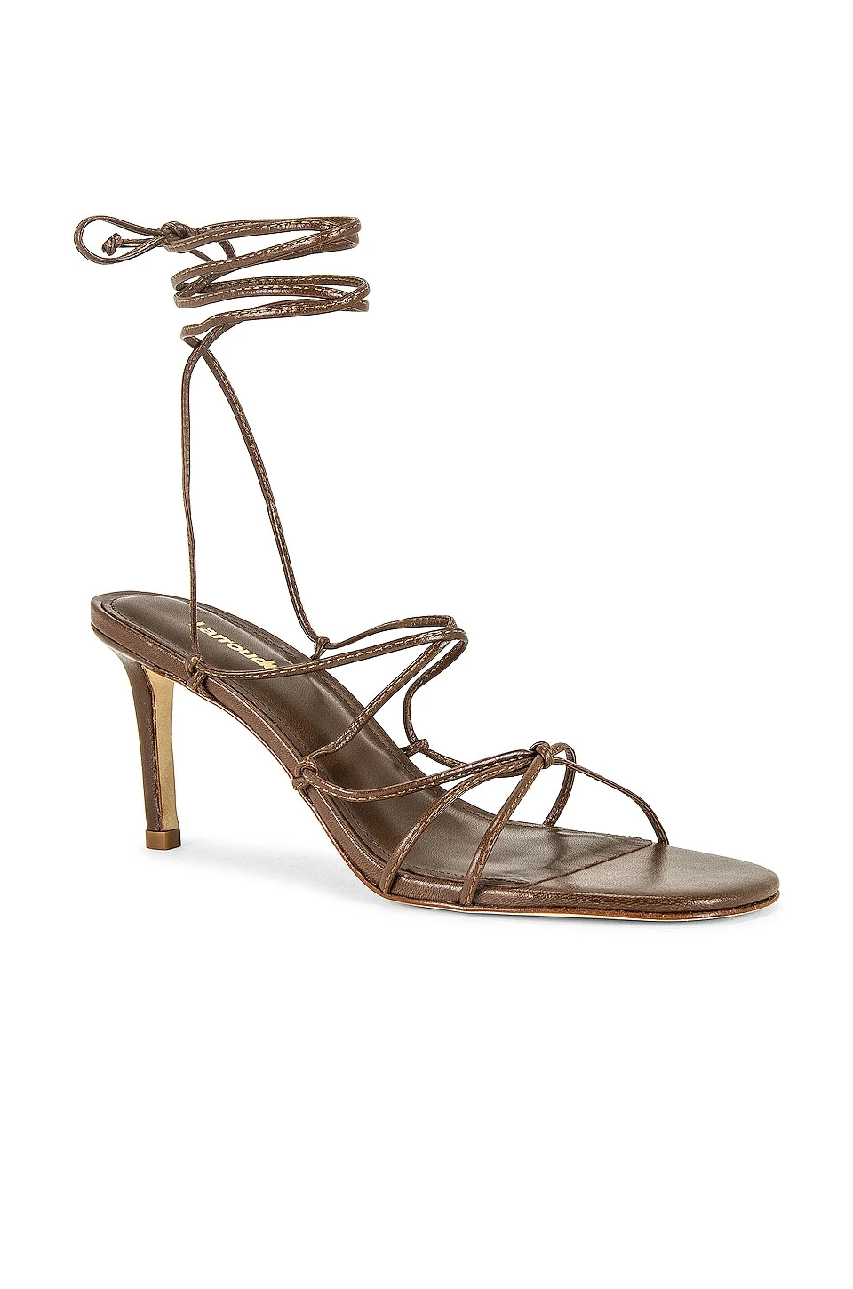 Rome Lo Heel Sandal Brown 2 Rome Lo Heel Sandal Brown - Image 2