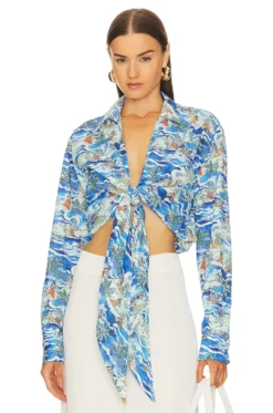 Casa Blanca Top Royal Hawaiian Blue