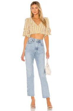 Gabby Top Yellow Plaid -Nike Store MALR WS490 V5