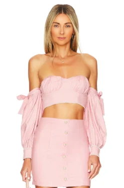 Perla Bustier Top Blush