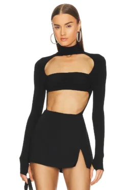 X REVOLVE Talina Bodysuit Black