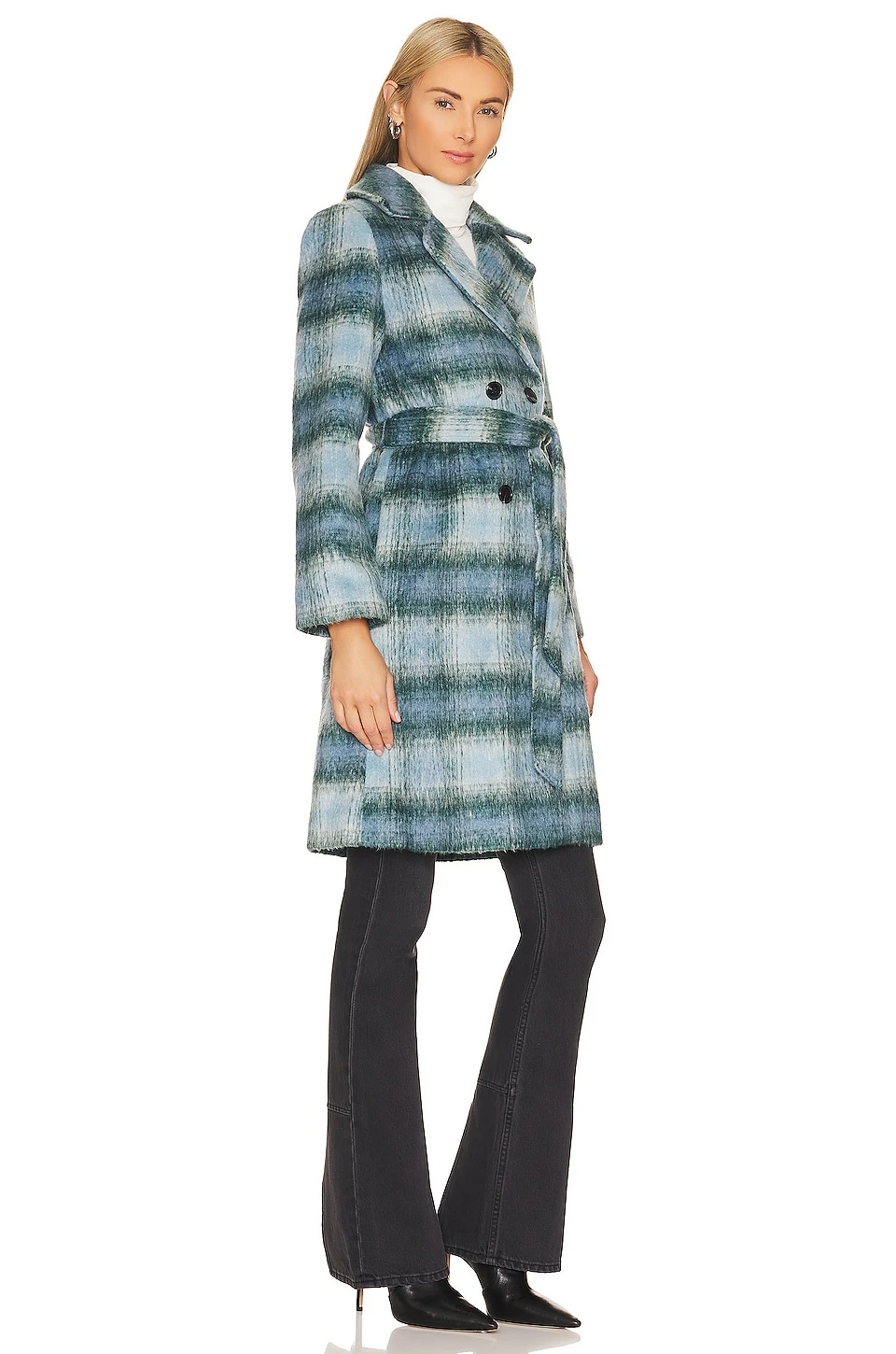 Minkpink Sloan Coat Navy & Multi 3 Minkpink Sloan Coat Navy & Multi - Image 3