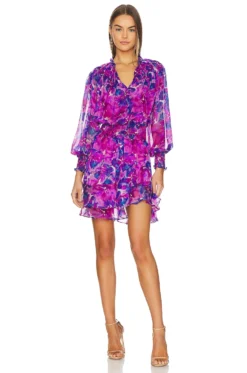 X REVOLVE Almaha Dress Watercolor Blues