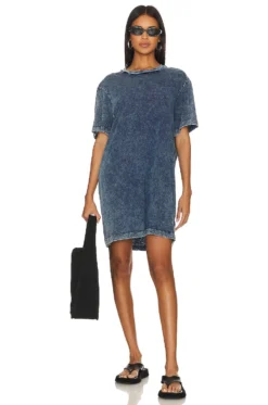 Florida T Shirt Dress Acid Denim