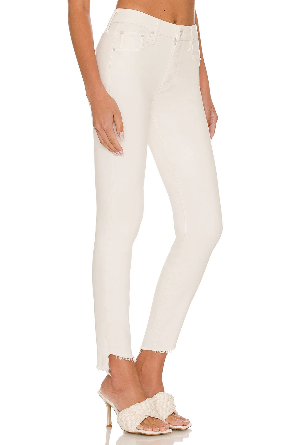 MOTHER The Looker Ankle Step Fray Cream Puffs 2 MOTHER The Looker Ankle Step Fray Cream Puffs - Image 2