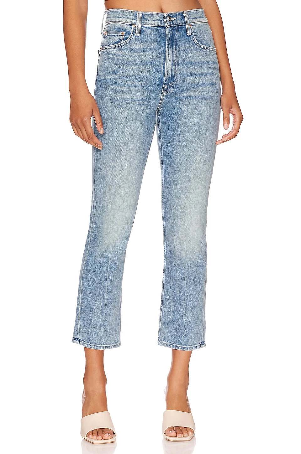 MOTHER High Waisted Rider Ankle Salt Of The Earth 1 MOTHER High Waisted Rider Ankle Salt Of The Earth