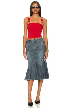 Nuovo Top With Flower Straps Red -Nike Store MPAR WS29 V4