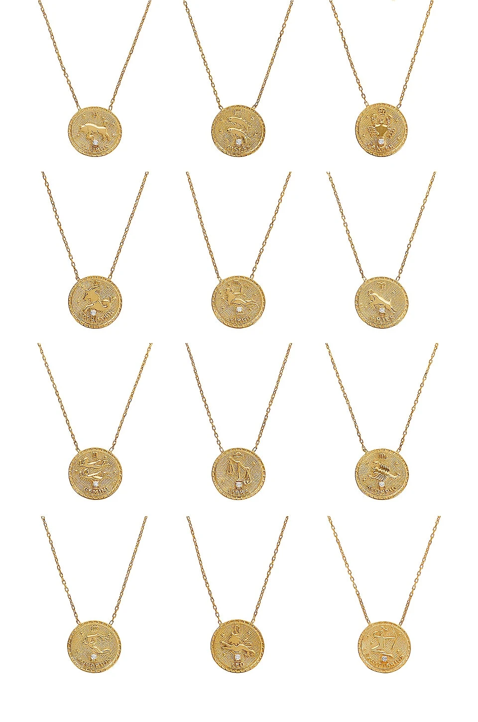 Redone Zodiac Vintage Necklace Gold 2 Redone Zodiac Vintage Necklace Gold - Image 2