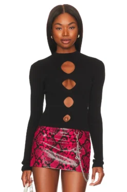 Cyra Cut Out Sweater Black -Nike Store NBDR WK102 V1 1