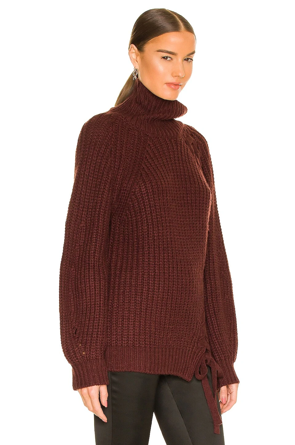 Tori Laced Sweater Chocolate 2 Tori Laced Sweater Chocolate - Image 2