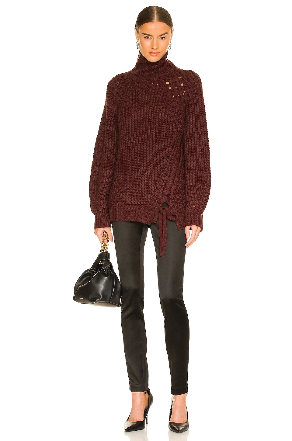 Tori Laced Sweater Chocolate 4 Tori Laced Sweater Chocolate - Image 4