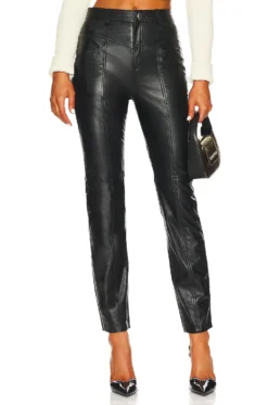 Mari Leather Pant Black