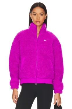 Nike NSW Swoosh Plush Jacket Vivid Purple & Pink Oxford -Nike Store NIKR WO87 V3