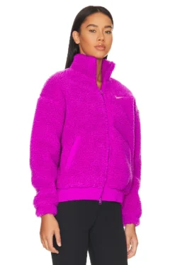 Nike NSW Swoosh Plush Jacket Vivid Purple & Pink Oxford -Nike Store NIKR WO87 V4