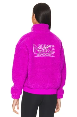 Nike NSW Swoosh Plush Jacket Vivid Purple & Pink Oxford -Nike Store NIKR WO87 V5
