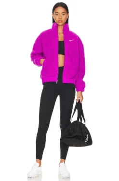 Nike NSW Swoosh Plush Jacket Vivid Purple & Pink Oxford -Nike Store NIKR WO87 V6