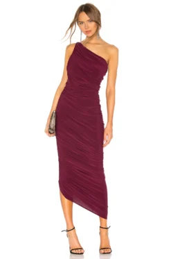 Norma Kamali Diana Gown Plum