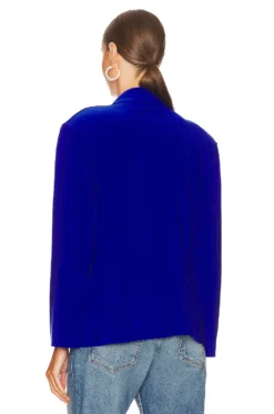 Norma Kamali Single Breasted Straight Fit Jacket Cobalt 8 Norma Kamali Single Breasted Straight Fit Jacket Cobalt -Nike Store NKAM WO146 V4