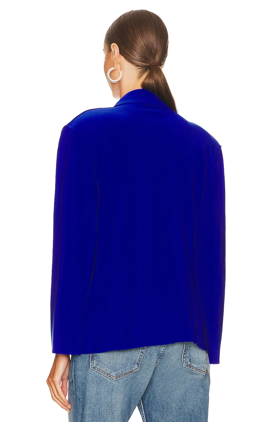 Norma Kamali Single Breasted Straight Fit Jacket Cobalt 4 Norma Kamali Single Breasted Straight Fit Jacket Cobalt - Image 4