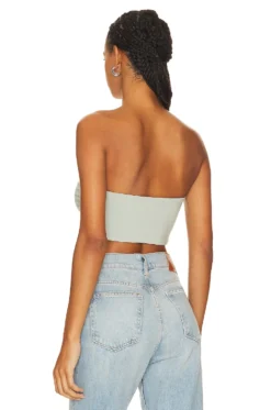 Norma Kamali Strapless Cropped Top Dried Sage -Nike Store NKAM WS210 V3