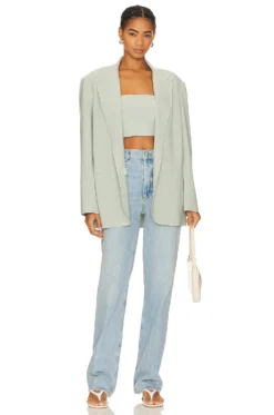 Norma Kamali Strapless Cropped Top Dried Sage -Nike Store NKAM WS210 V4