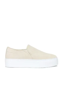 Venice Slip On Platform Suede Sneaker Bone