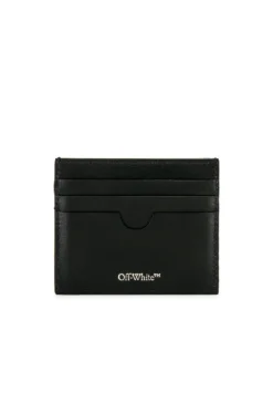 Off-White Jitney Simple Card Case Quote Wallet Black & White