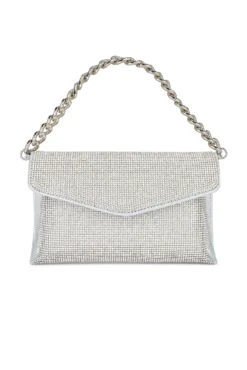 Nico Crystal Clutch Silver