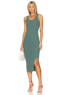 Sawyer Ribbed Dress Eucalyptus