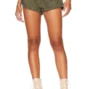 One Teaspoon Bandit Low Waist Short Military Khaki