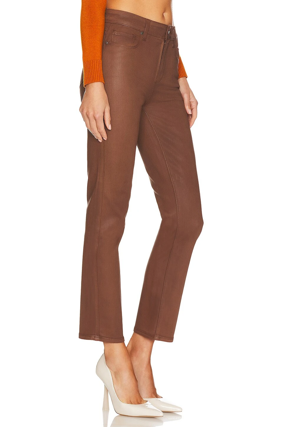 Paige Cindy Straight Cognac Luxe Coating 2 Paige Cindy Straight Cognac Luxe Coating - Image 2