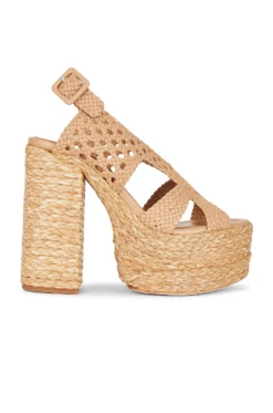 Paloma Barcelo Saril Platform Sandal Nocciola