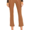 Lennon High Rise Cropped Boot Coated Cognac