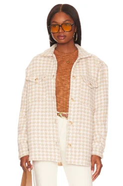 Libby Shirt Jacket Clay Houndstooth
