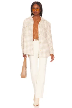 Libby Shirt Jacket Clay Houndstooth -Nike Store PSTL WO39 V5