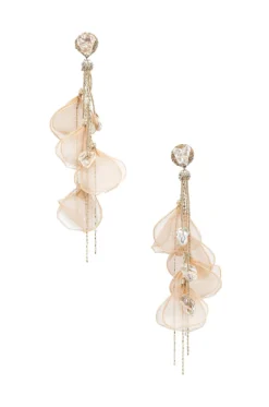Embellished Drop Earrings Ivory