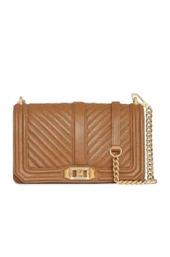 Rebecca Minkoff Chevron Quilted Love Crossbody Dune