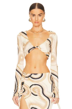 Halena Top Tonal Swirl