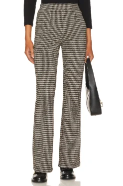 Sanctuary Filmore Flare Pants Vanilla Mini Houndstooth