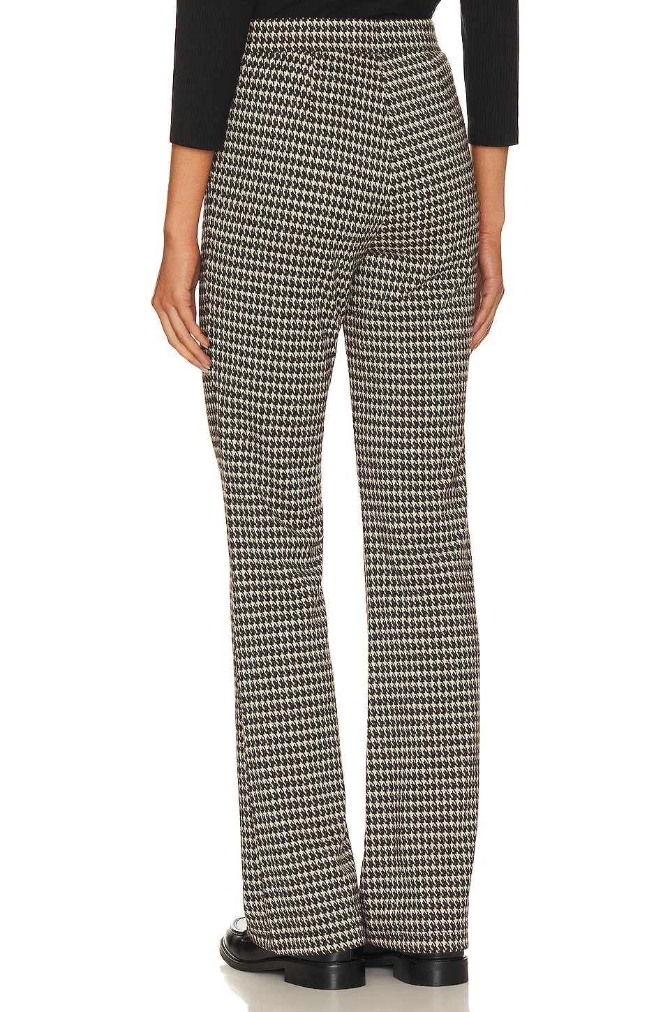 Sanctuary Filmore Flare Pants Vanilla Mini Houndstooth 3 Sanctuary Filmore Flare Pants Vanilla Mini Houndstooth - Image 3